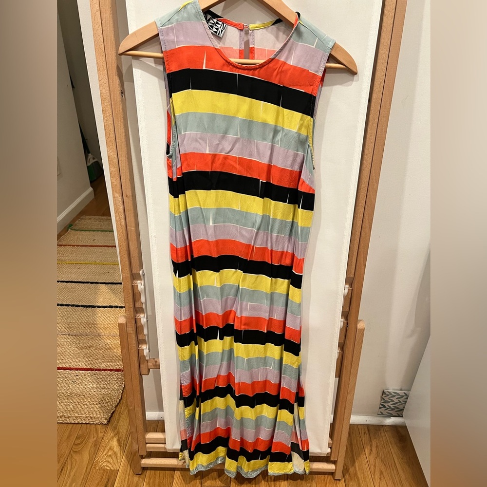 Dusen Dusen Midi Dress in Rainbow Brick